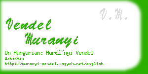 vendel muranyi business card